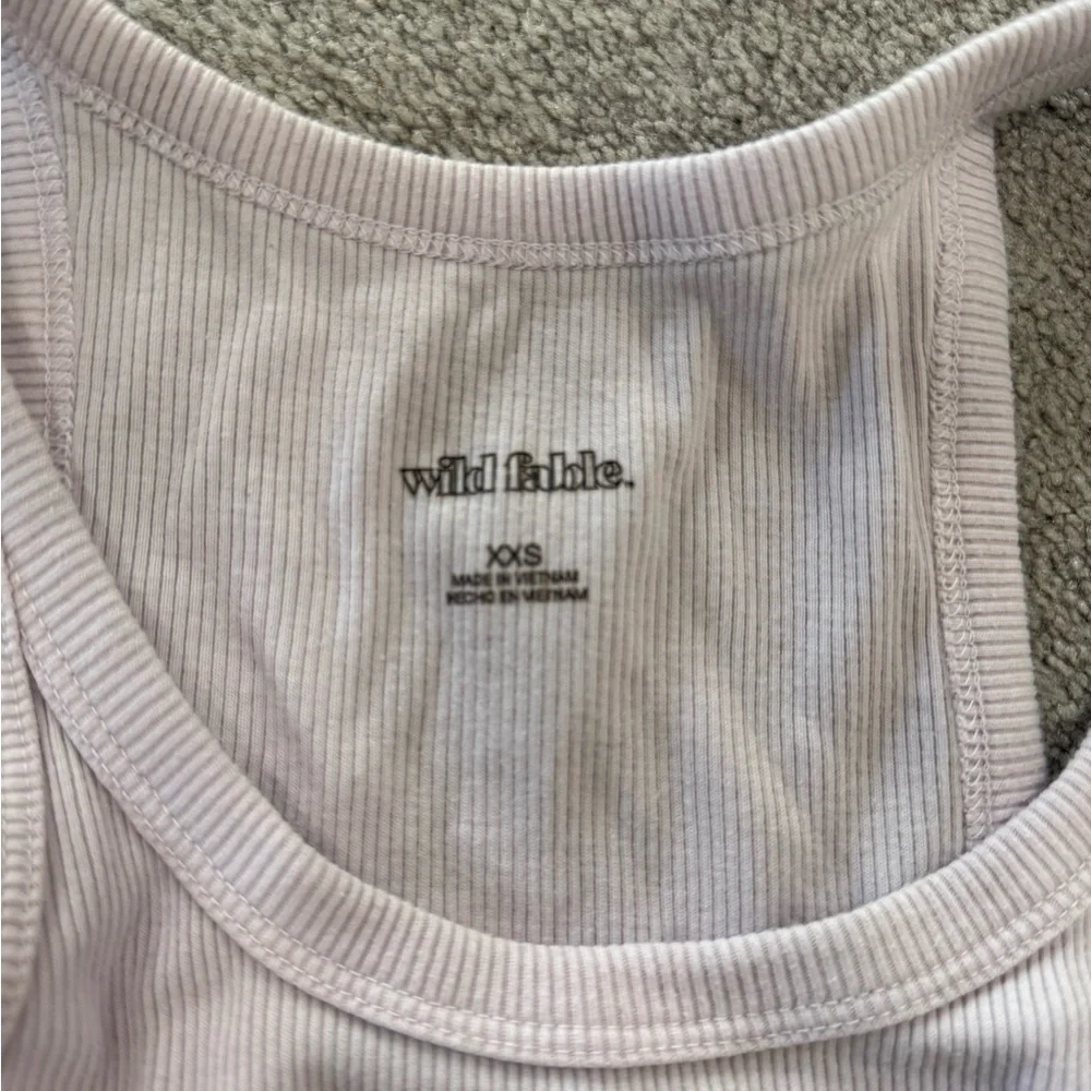 Wild Fable Light Gray Ribbed Tank Top - Picture 2 of 2